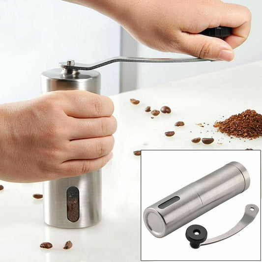 Portable Manual Coffee Grinder with Stainless Steel and Ceramic Burr