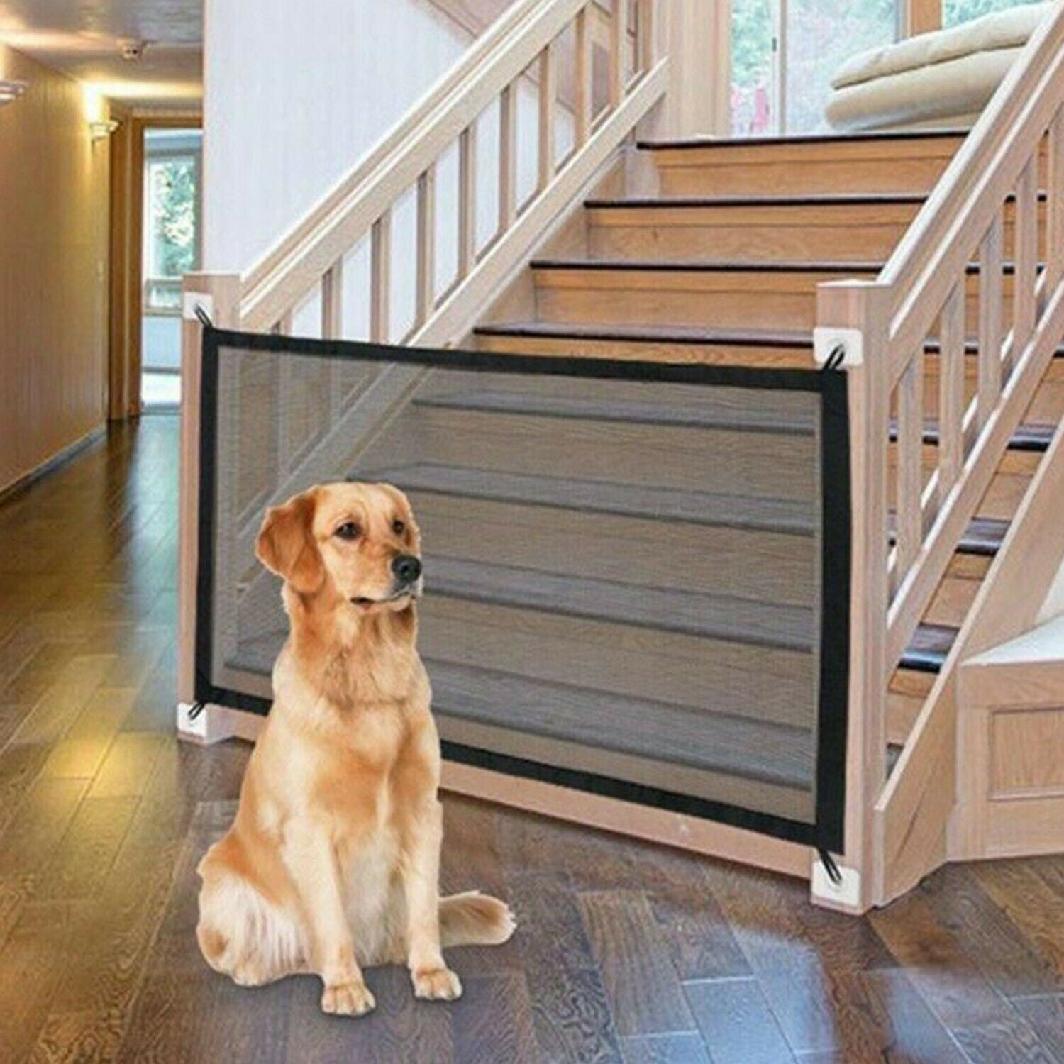 "Ingenious Mesh Pet Gate – Safe Dog Fence & Enclosure" - Daily Life Supplies