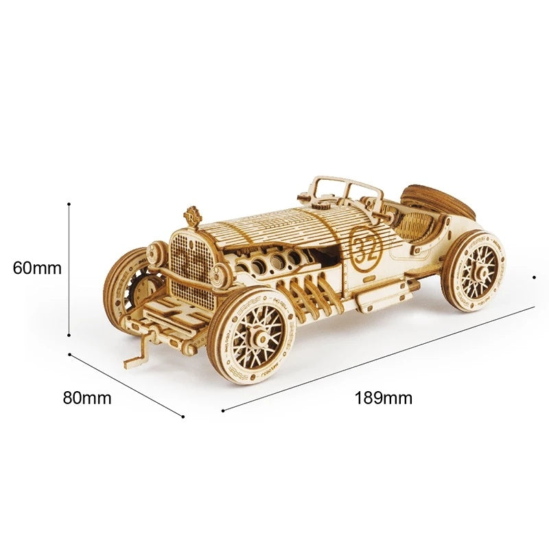 Car 3D Wooden Puzzle Game Assembly Racing Children's Toys - Daily Life Supplies