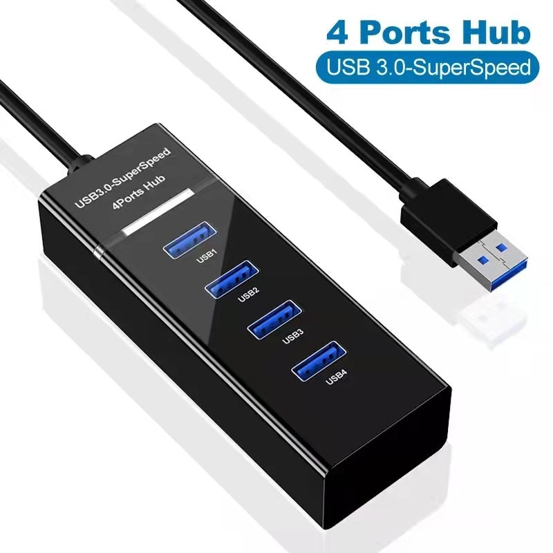 "4-in-1 USB Hub Splitter High-Speed Adapter for PC & Laptop"