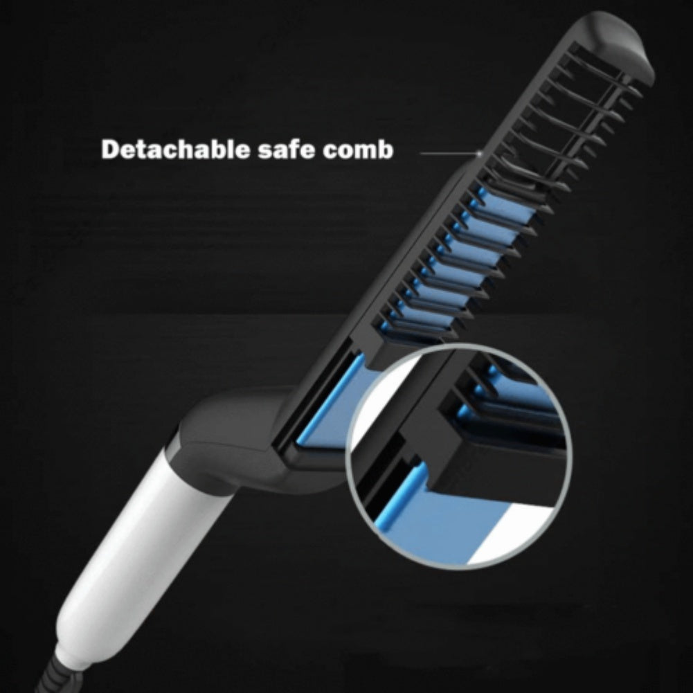 "Electric Hair Straightener Brush & Beard Styler Comb – Multifunctional Curly Hair & Detangling Tool" - Daily Life Supplies