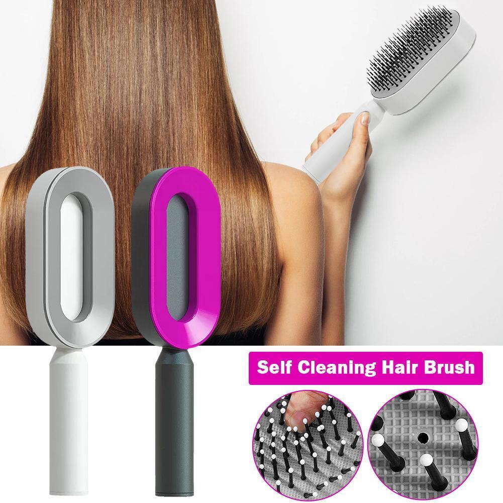 "Self-Cleaning Hair Brush - Scalp Massage & Anti-Hair Loss" - Daily Life Supplies