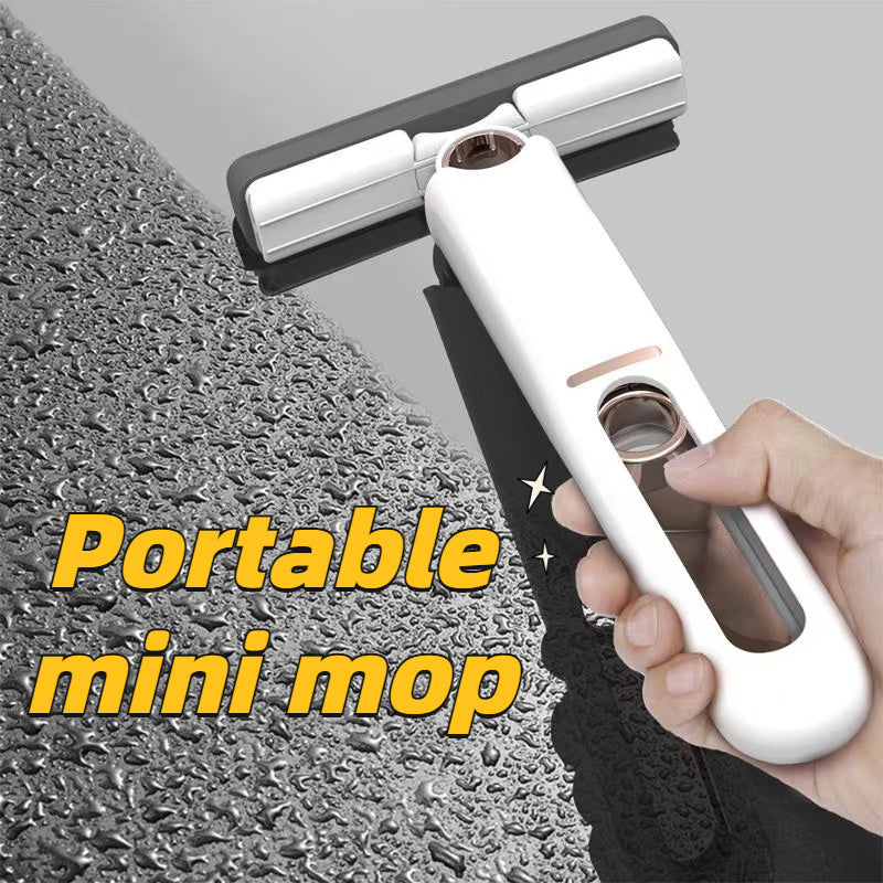 Portable Self-Squeeze Mini Mop – Absorbent Multifunctional Cleaning Tool - Daily Life Supplies