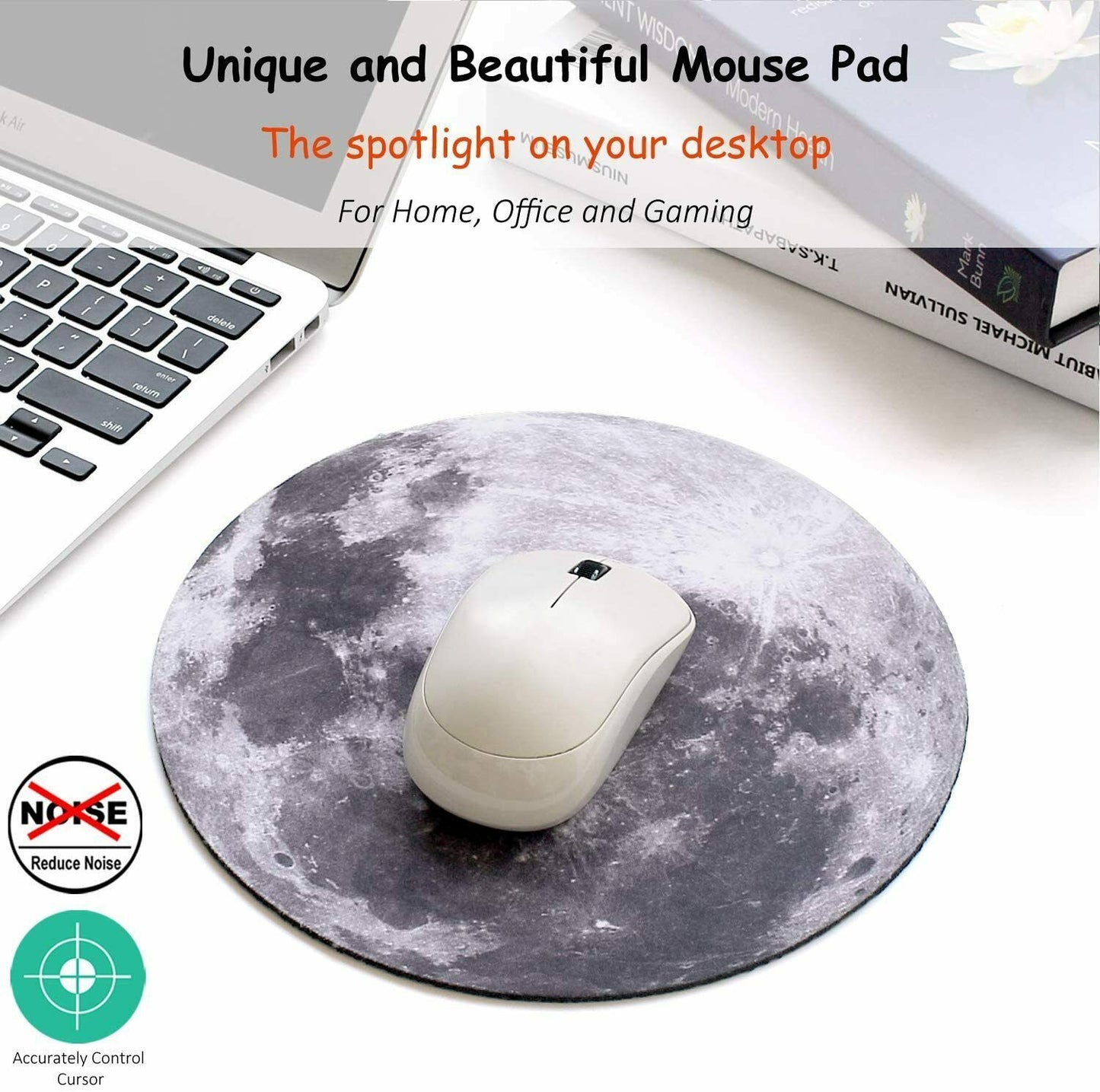 "Round Non-Slip Gaming Mouse Pad - Space Design" - Daily Life Supplies