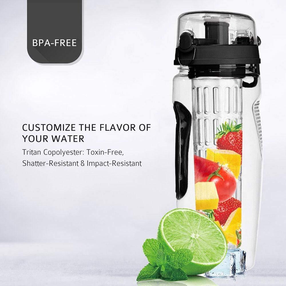 1000ml Water Fruit Bottle BPA Free Plastic Sport Fruit Infuser Water Bottles With Infuser Juice Shaker Drink Bottle Of Water - Daily Life Supplies