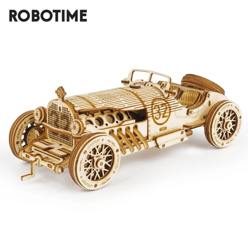 Car 3D Wooden Puzzle Game Assembly Racing Children's Toys - Daily Life Supplies