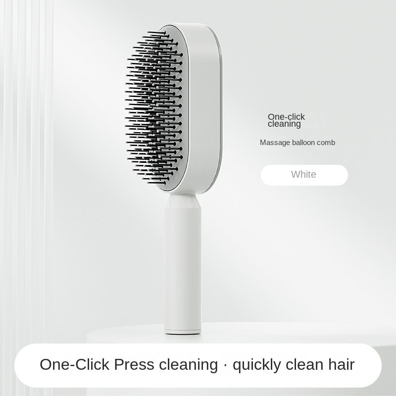 "Self-Cleaning Hair Brush - Scalp Massage & Anti-Hair Loss" - Daily Life Supplies