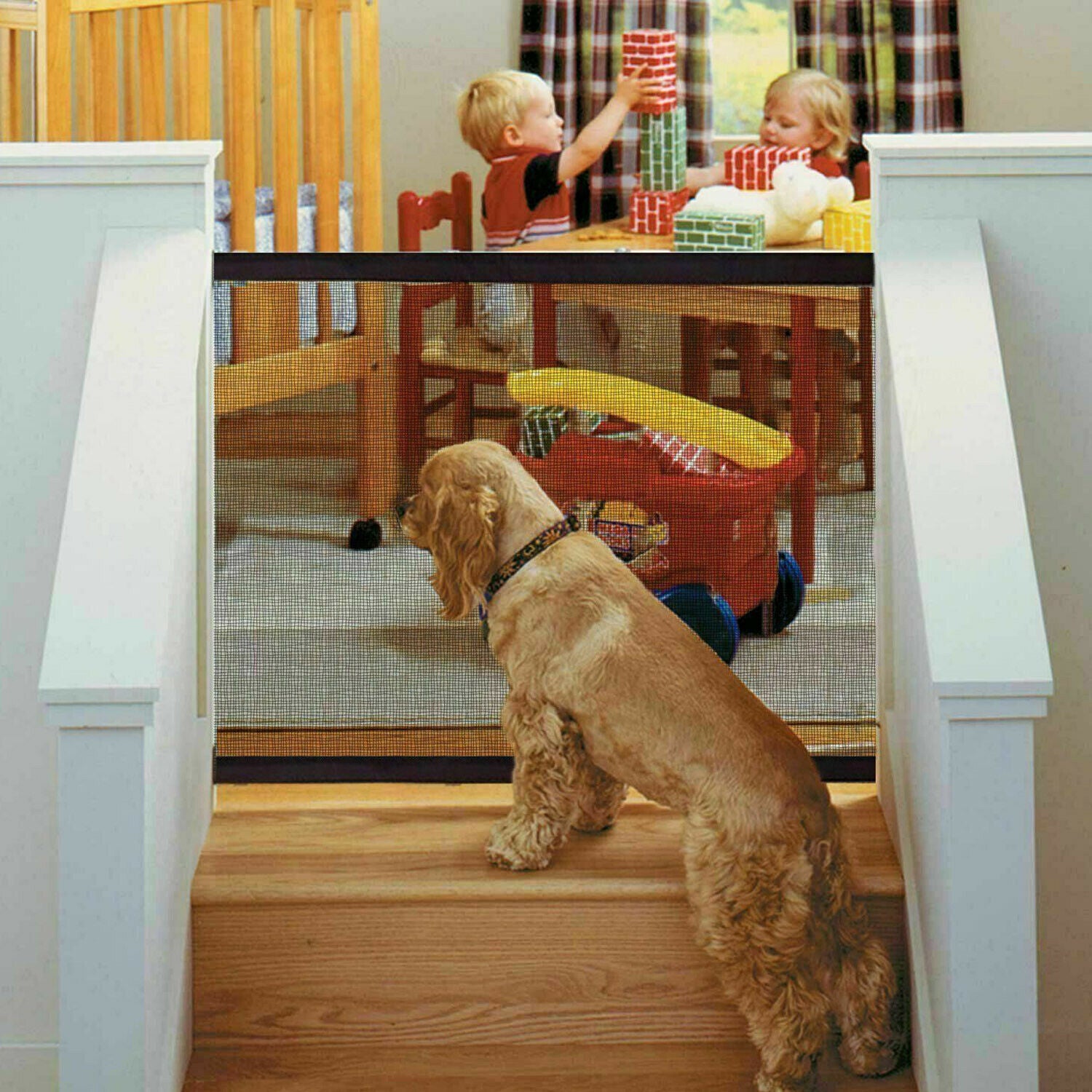 "Ingenious Mesh Pet Gate – Safe Dog Fence & Enclosure" - Daily Life Supplies