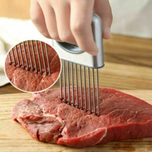 Stainless Steel Onion Holder & Vegetable Slicer Tomato Cutter Kitchen Tool