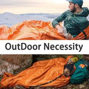 Portable Emergency Thermal Sleeping Bag Lightweight Bivy Sack & Blanket for Camping,Hiking