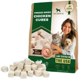 Freeze-Dried Pet Treats All-Natural, High-Protein Cubes for Cats & Dogs (150 g / 5.3 oz)