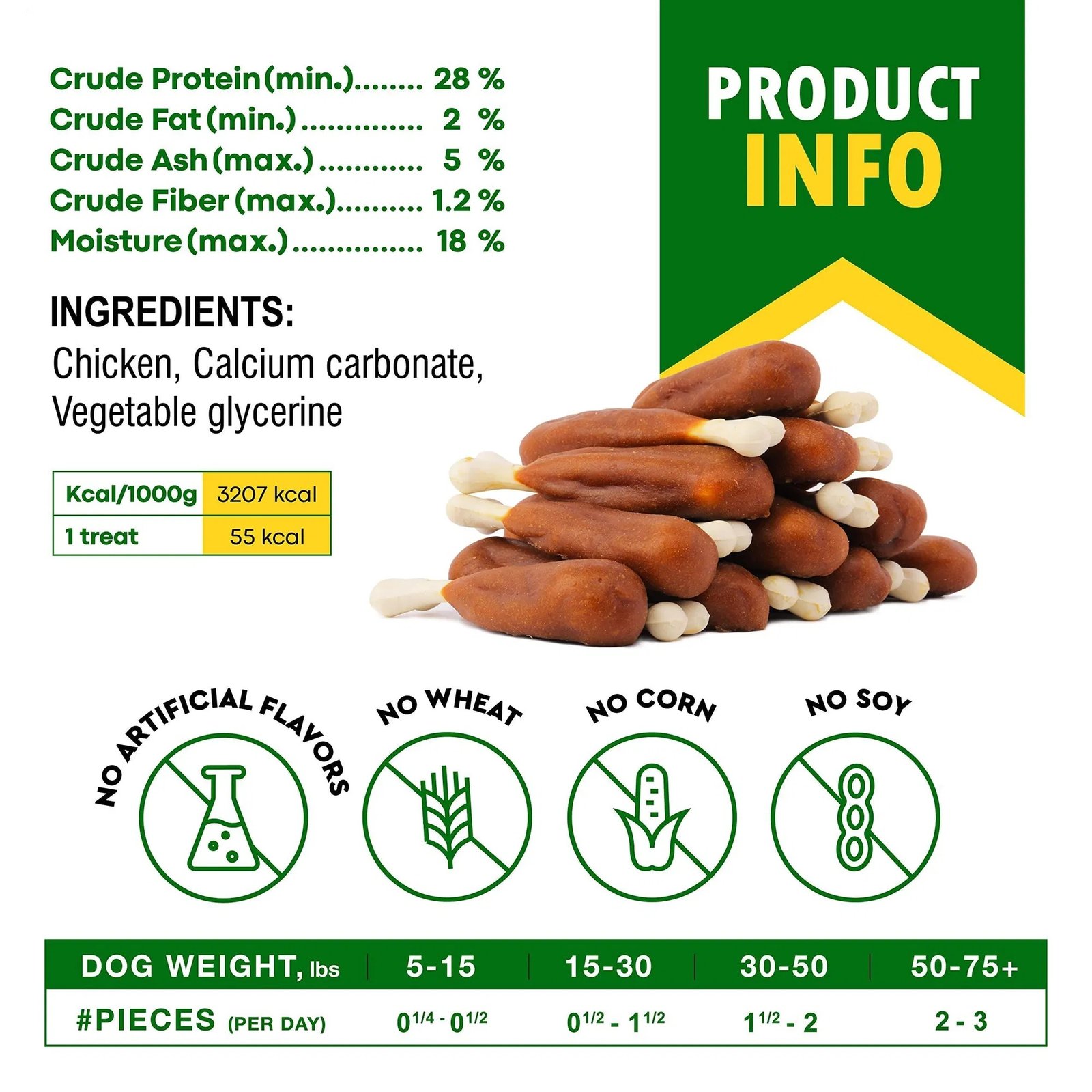 Dog Calcium Bones with Chicken Rawhide-Free,Grain-Free & Organic Healthy Meat Chews for Training Dogs of All Sizes - Image 5